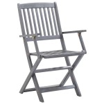 vidaXL Scaune pliante de exterior cu perne 6 buc. lemn masiv de acacia vidaXL Scaune pliante de exterior cu perne 6 buc. lemn masiv de acacia