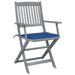 vidaXL Scaune pliante de exterior cu perne 6 buc. lemn masiv de acacia vidaXL Scaune pliante de exterior cu perne 6 buc. lemn masiv de acacia
