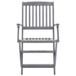 vidaXL Scaune pliante de exterior cu perne 6 buc. lemn masiv de acacia vidaXL Scaune pliante de exterior cu perne 6 buc. lemn masiv de acacia
