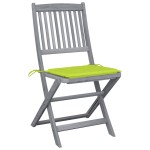 vidaXL Scaune pliante de exterior cu perne 6 buc. lemn masiv de acacia vidaXL Scaune pliante de exterior cu perne 6 buc. lemn masiv de acacia