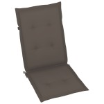 vidaXL Scaune grădină cu perne gri taupe, 4 buc., lemn masiv de tec vidaXL Scaune grădină cu perne gri taupe, 4 buc., lemn masiv de tec