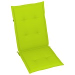 vidaXL Scaune grădină cu perne verde aprins, 4 buc., lemn masiv de tec vidaXL Scaune grădină cu perne verde aprins, 4 buc., lemn masiv de tec