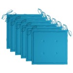 vidaXL Scaune de grădină cu perne albastre, 6 buc., lemn masiv de tec vidaXL Scaune de grădină cu perne albastre, 6 buc., lemn masiv de tec