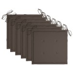 vidaXL Scaune de grădină cu perne, 6 buc. gri taupe, lemn masiv de tec vidaXL Scaune de grădină cu perne, 6 buc. gri taupe, lemn masiv de tec