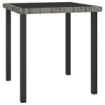 vidaXL Set mobilier de grădină, 3 piese, gri, poliratan