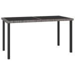 vidaXL Set mobilier de grădină, 5 piese, gri, poliratan vidaXL Set mobilier de grădină, 5 piese, gri, poliratan