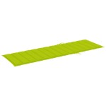 vidaXL Șezlong cu pernă verde aprins, lemn de pin tratat