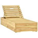 vidaXL Șezlong de grădină cu masă și pernă, lemn de pin tratat vidaXL Șezlong de grădină cu masă și pernă, lemn de pin tratat