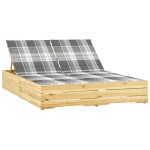 vidaXL Șezlong dublu cu perne, lemn de pin tratat vidaXL Șezlong dublu cu perne, lemn de pin tratat