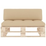vidaXL Canapea de mijloc de grădină din paleți, lemn de pin tratat