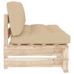 vidaXL Canapea de mijloc de grădină din paleți, lemn de pin tratat