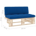 vidaXL Canapea de mijloc de grădină din paleți, lemn de pin tratat