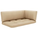 vidaXL Set mobilier paleți cu perne, 4 piese, negru, lemn pin tratat
