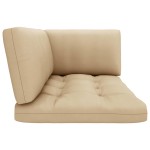 vidaXL Set mobilier paleți cu perne, 4 piese, negru, lemn pin tratat