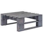 vidaXL Set mobilier din paleți cu perne, 4 piese, gri, lemn pin tratat