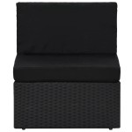 vidaXL Set mobilier de grădină, 9 piese, negru, poliratan vidaXL Set mobilier de grădină, 9 piese, negru, poliratan