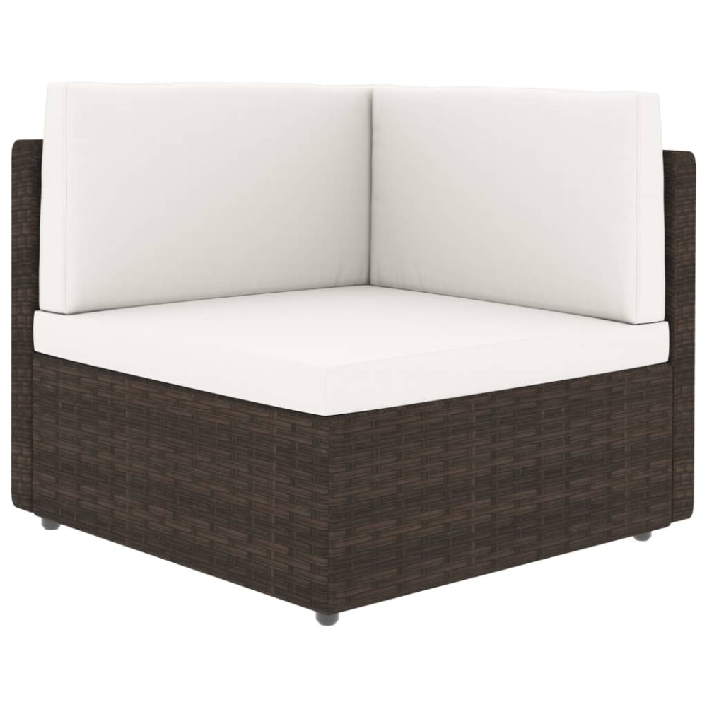 vidaXL Set mobilier de grădină, 4 piese, maro, poliratan