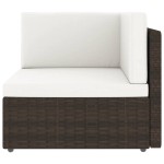 vidaXL Set mobilier de grădină, 4 piese, maro, poliratan vidaXL Set mobilier de grădină, 4 piese, maro, poliratan