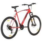 vidaXL Bicicletă montană, 21 viteze, roată 29 inci, cadru 53 cm, roșu vidaXL Bicicletă montană, 21 viteze, roată 29 inci, cadru 53 cm, roșu