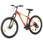 vidaXL Bicicletă montană cu 21 viteze, roată 27,5 inci, roșu, 38 cm vidaXL Bicicletă montană cu 21 viteze, roată 27,5 inci, roșu, 38 cm