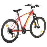 vidaXL Bicicletă montană cu 21 viteze, roată 27,5 inci, roșu, 42 cm vidaXL Bicicletă montană cu 21 viteze, roată 27,5 inci, roșu, 42 cm