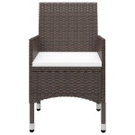 vidaXL Set mobilier de grădină, 5 piese, maro vidaXL Set mobilier de grădină, 5 piese, maro