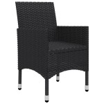vidaXL Set mobilier de grădină, 5 piese, negru