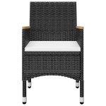 vidaXL Set mobilier de grădină, 5 piese, negru