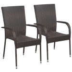 vidaXL Set mobilier de grădină, 3 piese, maro vidaXL Set mobilier de grădină, 3 piese, maro