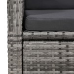 vidaXL Set mobilier de grădină, 3 piese, gri