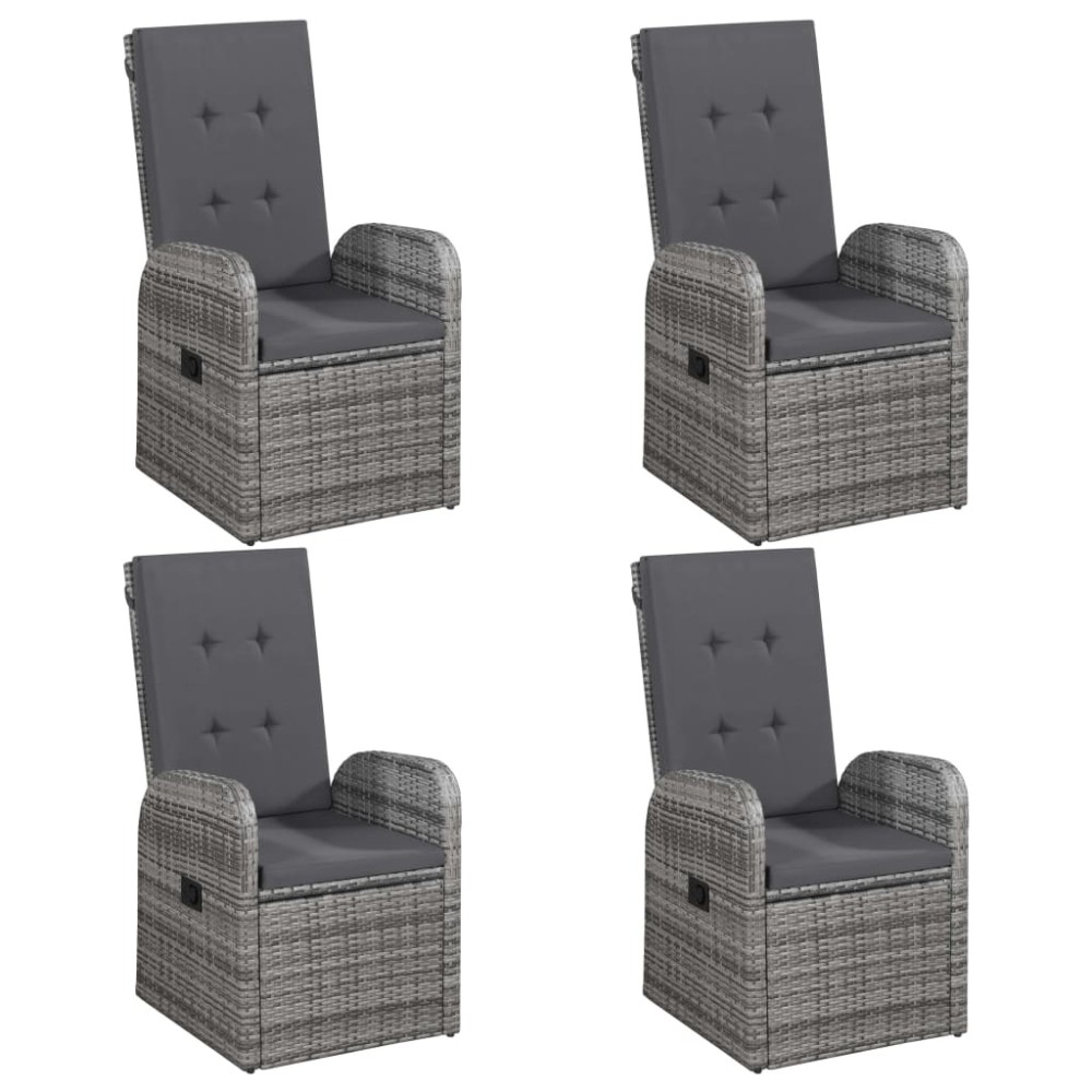 vidaXL Set mobilier de grădină, 5 piese, gri