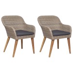 vidaXL Set mobilier de grădină, 3 piese, maro vidaXL Set mobilier de grădină, 3 piese, maro