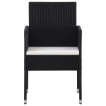vidaXL Set mobilier de grădină, 5 piese, negru