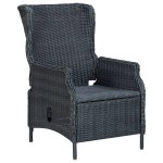 vidaXL Set mobilier pentru grădină, 3 piese, gri închis