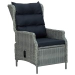 vidaXL Set mobilier pentru grădină, 3 piese, gri deschis