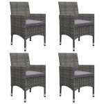 vidaXL Set mobilier de grădină, 5 piese, gri vidaXL Set mobilier de grădină, 5 piese, gri