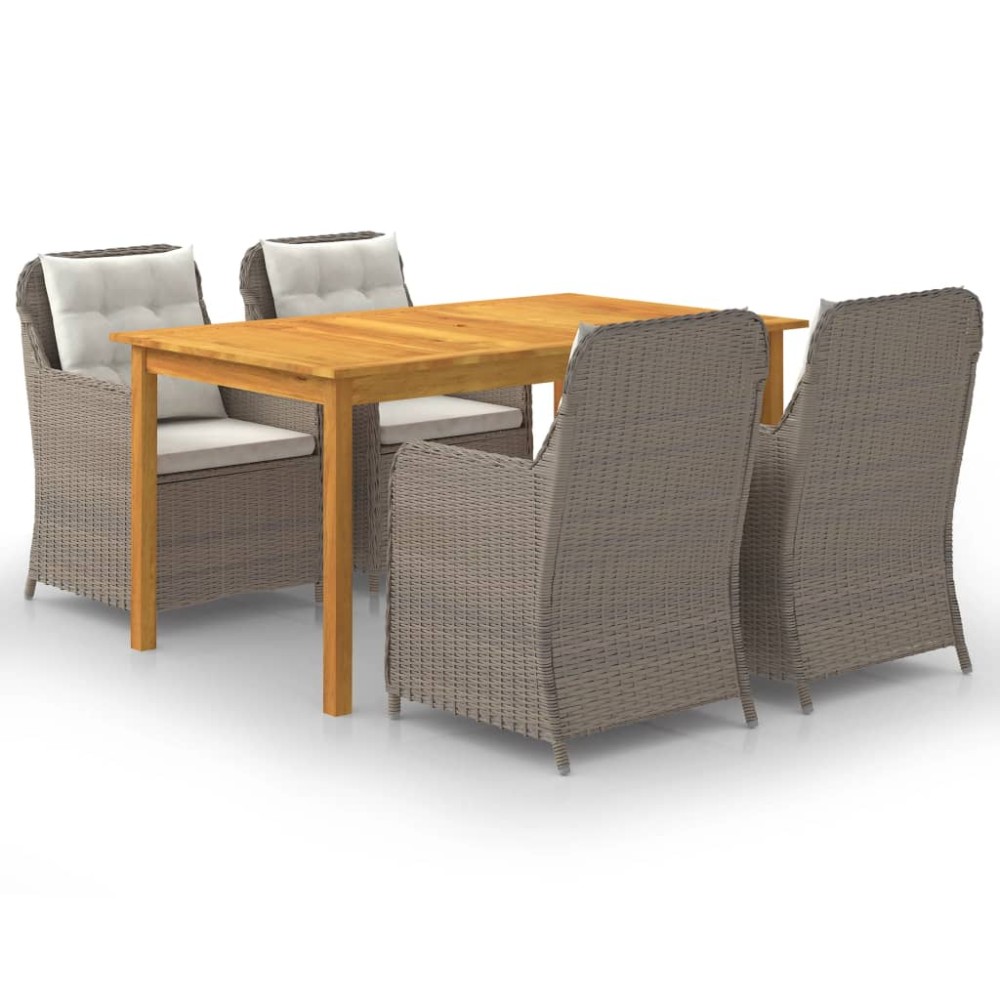 vidaXL Set mobilier de grădină, 5 piese, maro