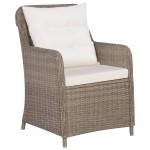 vidaXL Set mobilier de grădină, 5 piese, maro vidaXL Set mobilier de grădină, 5 piese, maro
