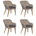 vidaXL Set mobilier de grădină, 5 piese, maro vidaXL Set mobilier de grădină, 5 piese, maro
