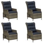 vidaXL Set mobilier de grădină, 5 piese, maro vidaXL Set mobilier de grădină, 5 piese, maro