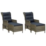 vidaXL Set mobilier de grădină, 7 piese, maro