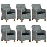 vidaXL Set mobilier de grădină, 7 piese, gri deschis