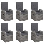 vidaXL Set mobilier pentru grădină, 7 piese, gri vidaXL Set mobilier pentru grădină, 7 piese, gri