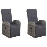 vidaXL Set mobilier de grădină, 7 piese, gri