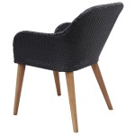 vidaXL Set mobilier de grădină, 9 piese, negru