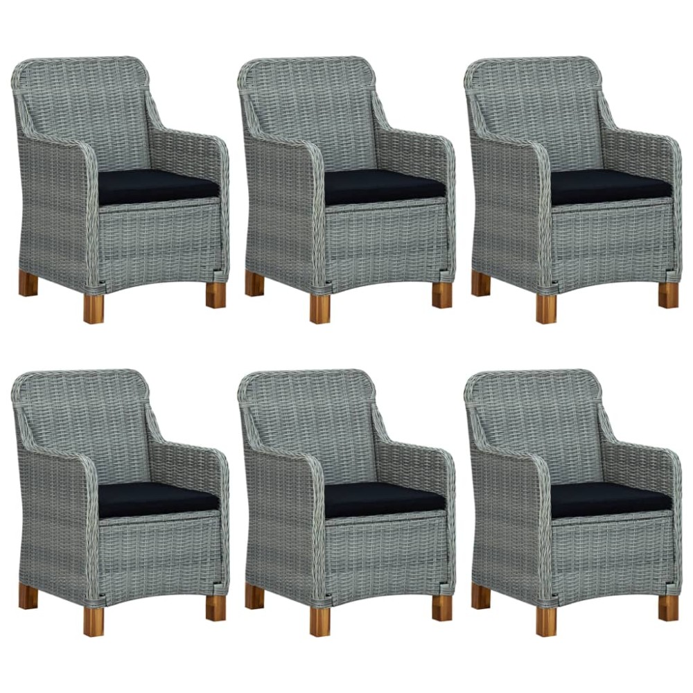 vidaXL Set mobilier de grădină, 9 piese, gri deschis