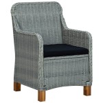 vidaXL Set mobilier de grădină, 9 piese, gri deschis vidaXL Set mobilier de grădină, 9 piese, gri deschis