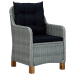vidaXL Set mobilier de grădină, 9 piese, gri deschis vidaXL Set mobilier de grădină, 9 piese, gri deschis