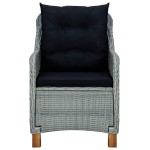 vidaXL Set mobilier de grădină, 9 piese, gri deschis vidaXL Set mobilier de grădină, 9 piese, gri deschis