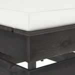 vidaXL Canapea de mijloc modulară cu perne, gri, lemn impregnat vidaXL Canapea de mijloc modulară cu perne, gri, lemn impregnat
